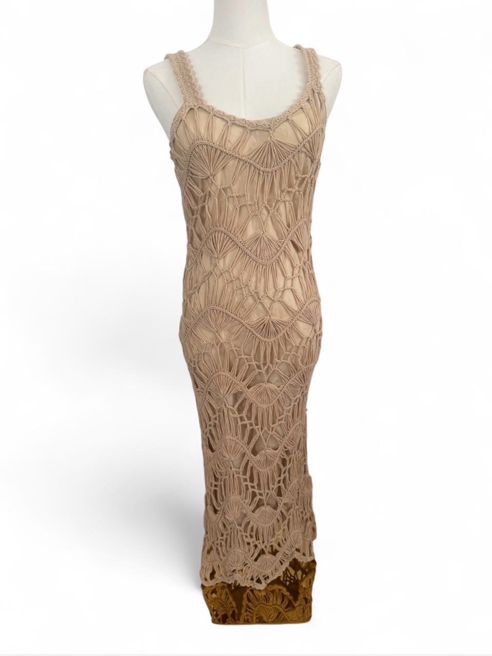 JAKQRAE Silk Crochet Dress